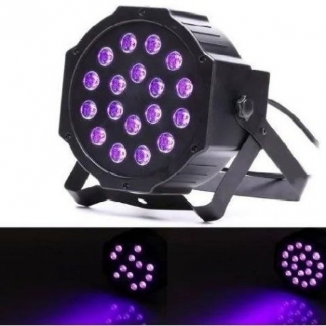 FOCO18 LED UV NEGRO LUZ DMX FIESTA FLUOR