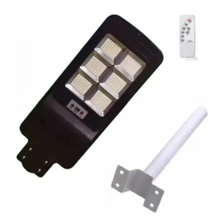 Foco Solar Led Exterior Lupa Luminaria + Poste Y Sensor 200w