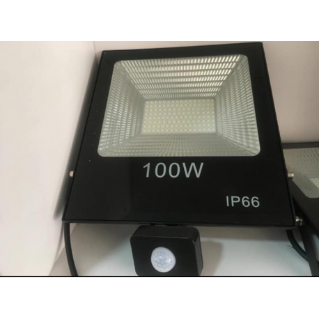 REFLECTOR LED SMD 100 W CON SENSOR DE MOVIMIENTOS