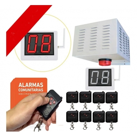 ALARMA COMUNITARIA CON VISOR Y 8 BOTONES