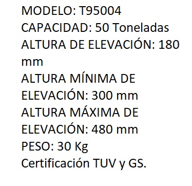 Gata Botella 50 t
