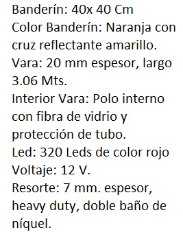 pertiga led roja