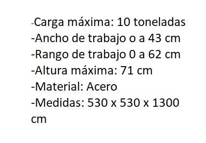 descripcion prensa 10t
