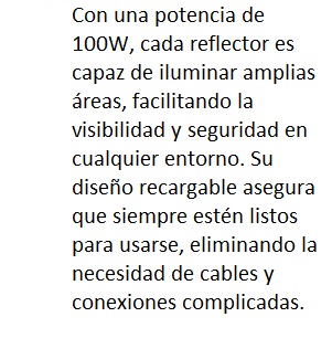 foco recargable 100w