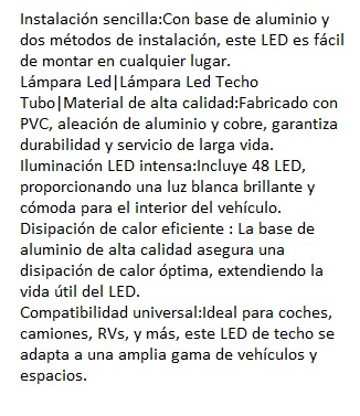 desc tubo led 12v